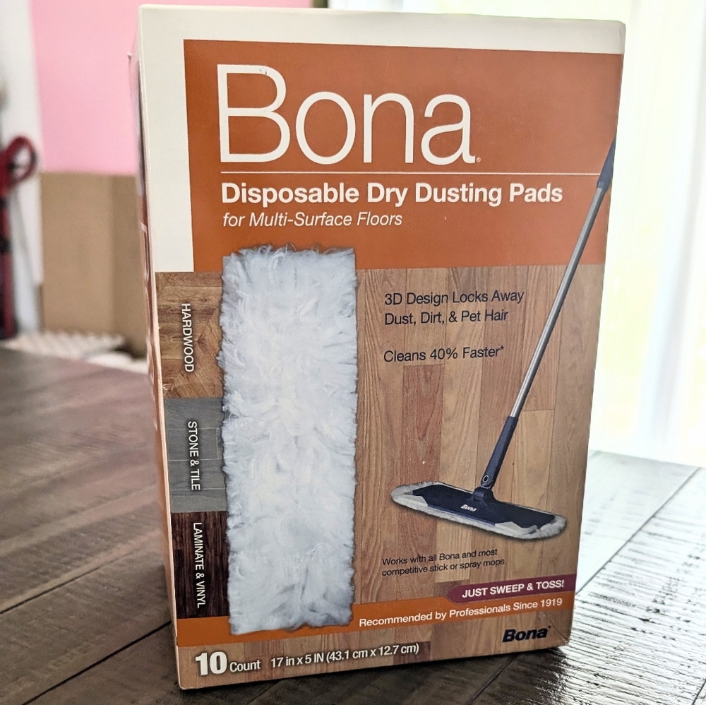 Discontinued Bona Disposable Dry Dusting Pads For Multi Surface Floors 10ct